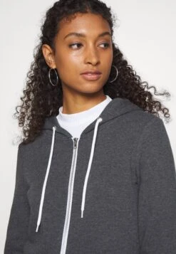 Even&Odd Sweat Zippé - Mottled Dark Grey -Even-Odd Magasin 04a4969f50074e63bd0fcba6c028e1e3