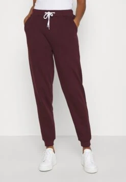 Even&Odd Regular Fit Jogger With Contrast - Pantalon De Survêtement - Dark Red