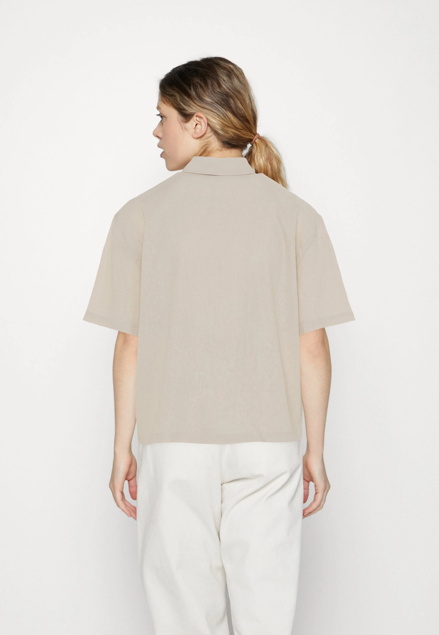 Even&Odd Linen-Mix Button Down Blouse - Chemisier - Beige 5 Even&Odd Linen-Mix Button Down Blouse - Chemisier - Beige â Image 3