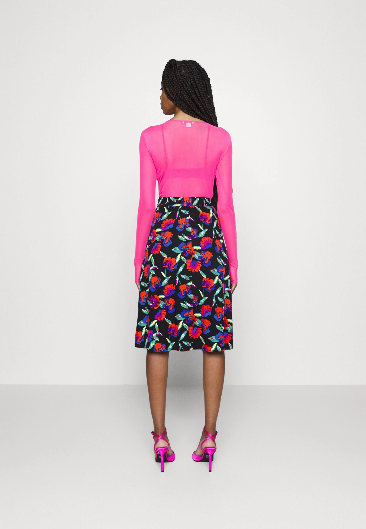 Even&Odd Midi Skirt With Shell Fabric - Jupe Trapèze - Multicoloured 5 Even&Odd Midi Skirt With Shell Fabric - Jupe Trapèze - Multicoloured – Image 3