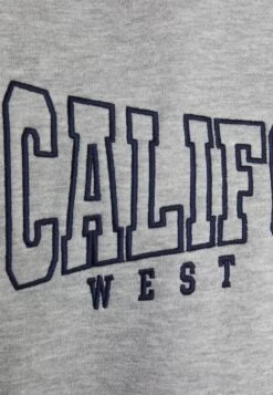 Even&Odd Poloneck With Collar And Embroidery - Sweatshirt - Mottled Light Grey -Even-Odd Magasin 17f0bfee7bdc43479d783cb335e79660