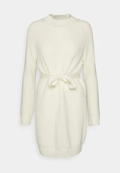 Even&Odd Crew Ausschnitt Ripp Mini Strickkleid Mit Gürtel - Robe Fourreau - White -Even-Odd Magasin 1a2df92db6f245f6b704fa3a457194c6