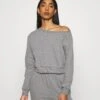 Even&Odd Off Shoulder&Jogger Set - Sweatshirt - Mottled Grey -Even-Odd Magasin 1f61bd90f9104baab3e2805e0ea0fa4a