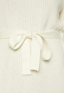 Even&Odd Crew Ausschnitt Ripp Mini Strickkleid Mit Gürtel - Robe Fourreau - White -Even-Odd Magasin 1fe705548c42480daf1c4800a0eb0755