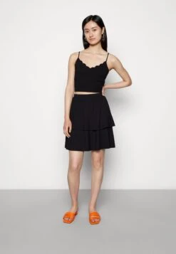 Even&Odd Jupe Trapèze - Black/Brown -Even-Odd Magasin 202749c4c47840e39f850f91a0a35fb8