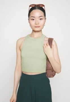 3 Pack - Débardeur - Beige/Green/Black -Even-Odd Magasin 280ea263df4642c982094419479d5e57