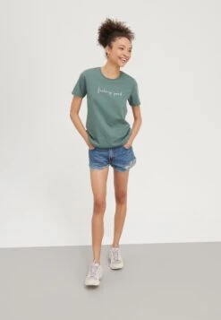 Even&Odd 2 Pack - T-Shirt Imprimé - Teal/Black