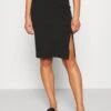 Even&Odd Basic - Midi Skirt With Slit - Jupe Crayon - Black 2 Even&Odd Basic - Midi Skirt With Slit - Jupe Crayon - Black -Even-Odd Magasin 35b759115643474dbb1641873d2f48ca
