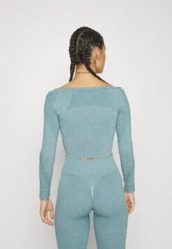 Seamless Cropped Longsleeve - T-Shirt À Manches Longues - Blue-Grey -Even-Odd Magasin 3b3db7b737504ac6b7fb7d3b77257033