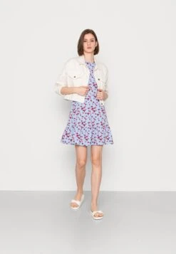 Even&Odd Robe En Jersey - Light Blue/Multi Coloured -Even-Odd Magasin 427e7e6e374948d6b7131c546e357111