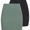 Even&Odd 2 Pack - Minijupe - Khaki/Black -Even-Odd Magasin 4771ba3ccd8a4358af788465ae60352f