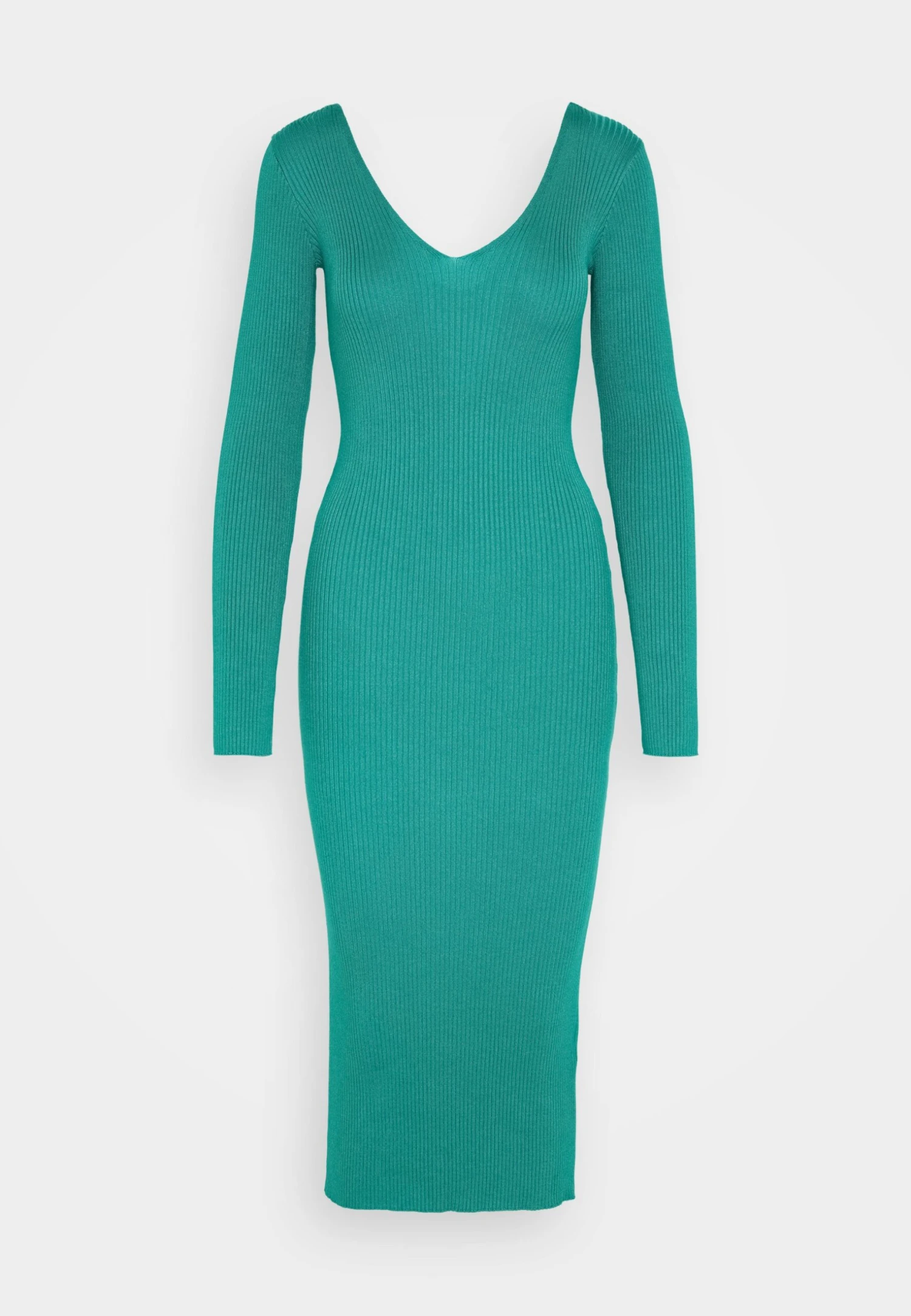 Even&Odd V Ausschnitt Midi Bodycon Strickkleid - Robe Fourreau - Green 7 Even&Odd V Ausschnitt Midi Bodycon Strickkleid - Robe Fourreau - Green – Image 5