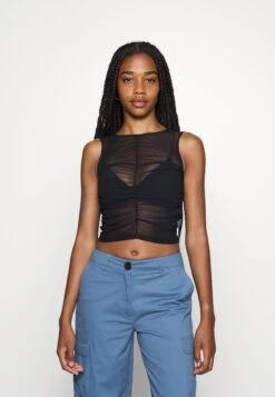 Even&Odd Racer Tule Top - Débardeur - Black