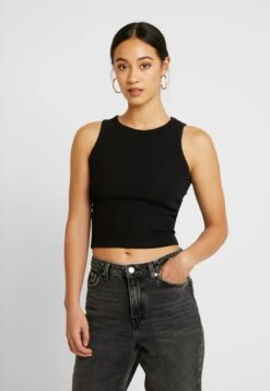 Even&Odd Cropped Tank - Débardeur - Black
