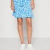 Even&Odd Mini Skirt With Volant - Jupe Trapèze - Light Blue/White -Even-Odd Magasin 552dffaafaa241e2ac080ab204c5874b