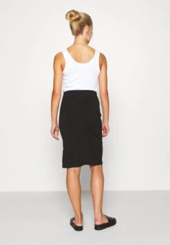 Even&Odd Basic - Midi Skirt With Slit - Jupe Crayon - Black -Even-Odd Magasin 64675dc213ca4c638a2d33ec720c7cb5