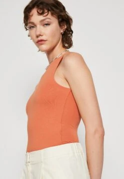 Even&Odd 2 Pack - Débardeur - Beige/Orange -Even-Odd Magasin 6641a7355b2f498da34d6be40cc460eb