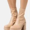 Even&Odd Bottines À Talons Hauts - Beige -Even-Odd Magasin 6796495795be4f928ba747493532ff33