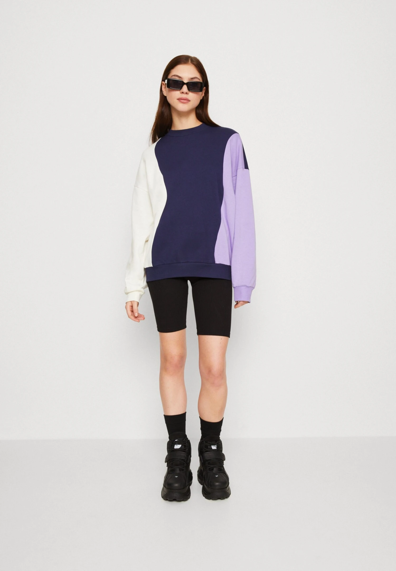 Even&Odd Sweatshirt - Dark Blue/Purple/Off-White 4 Even&Odd Sweatshirt - Dark Blue/Purple/Off-White â Image 2