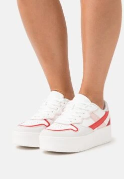 Even&Odd Baskets Basses - White /Red/Light Pink