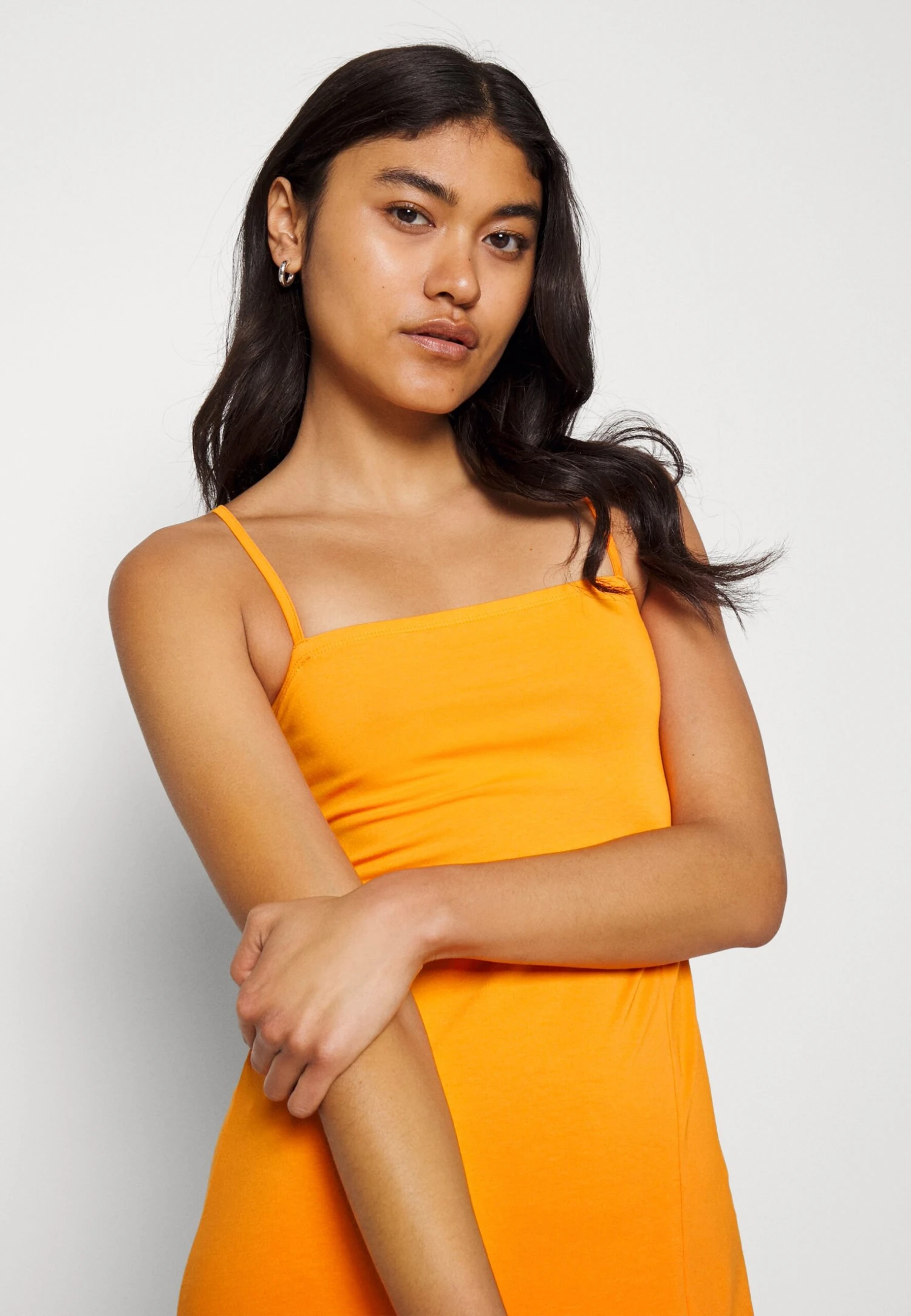 Even&Odd Strappy Mini Bodycon Dress - Robe En Jersey - Orange 6 Even&Odd Strappy Mini Bodycon Dress - Robe En Jersey - Orange – Image 4
