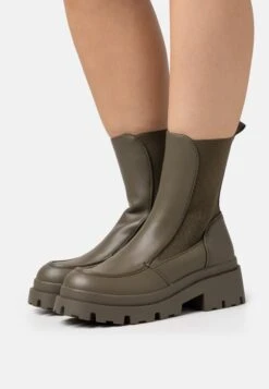 Even&Odd Bottines À Plateau - Khaki