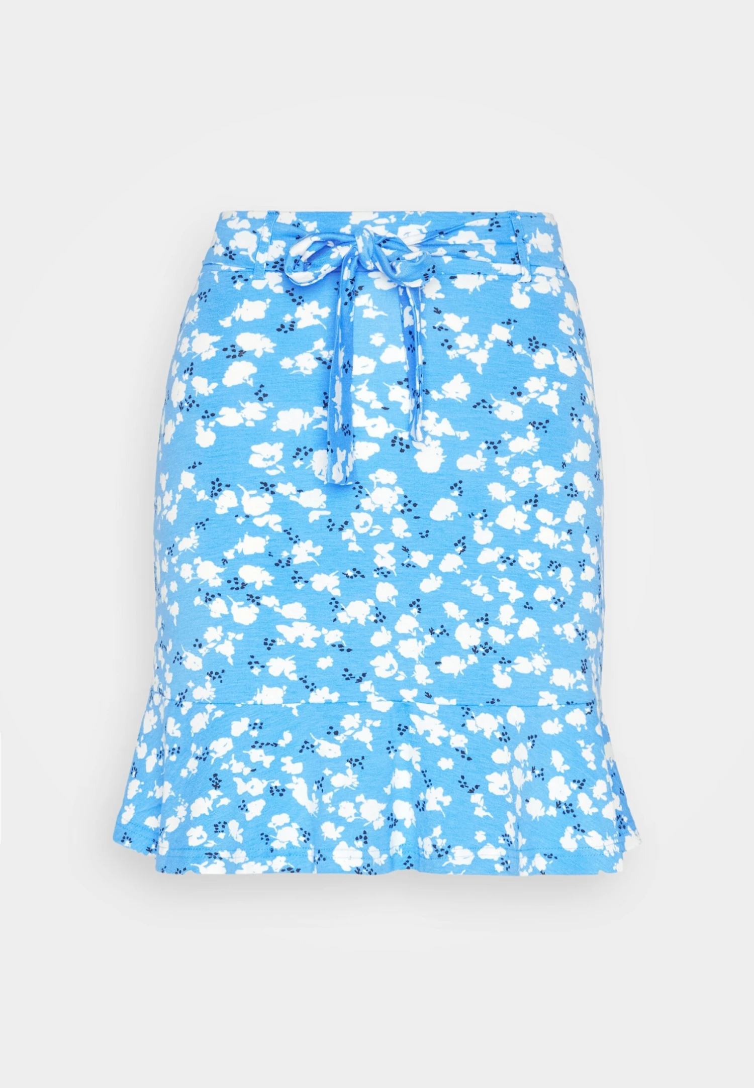 Even&Odd Mini Skirt With Volant - Jupe Trapèze - Light Blue/White 7 Even&Odd Mini Skirt With Volant - Jupe Trapèze - Light Blue/White – Image 5