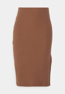 Pencil Skirt With Slit - Jupe Crayon - Brown -Even-Odd Magasin b010ed6b7d824afa9eca1882c1640a84