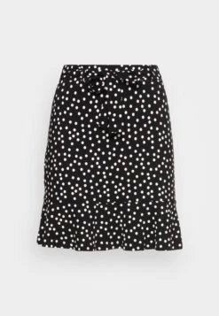 Even&Odd Mini Skirt With Volant - Jupe Trapèze - Black/White -Even-Odd Magasin bd7fd1ad95854f88a1dda94dc4ff9636