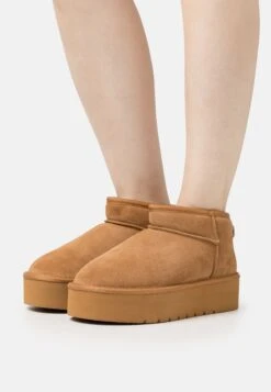 Even&Odd Leather - Boots À Talons - Beige