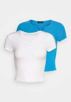 Even&Odd 2 Pack - T-Shirt Basique - Blue/White -Even-Odd Magasin d3380ce8fb9a469bbb908e5b080ae4a3