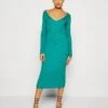 Even&Odd V Ausschnitt Midi Bodycon Strickkleid - Robe Fourreau - Green -Even-Odd Magasin d5661f11c7a14715b3cf919f5bdc2747
