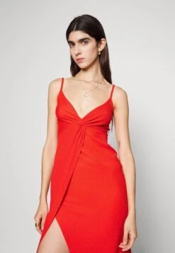 Even&Odd Eo-Ss23-C144-Sj / Strappy V Neck Knot Front Waist Midi Dress / 302 - Red - Robe De Jour - Red 15 Even&Odd Eo-Ss23-C144-Sj / Strappy V Neck Knot Front Waist Midi Dress / 302 - Red - Robe De Jour - Red -Even-Odd Magasin d70af2ac15b146eab8b866e3f1840eb1