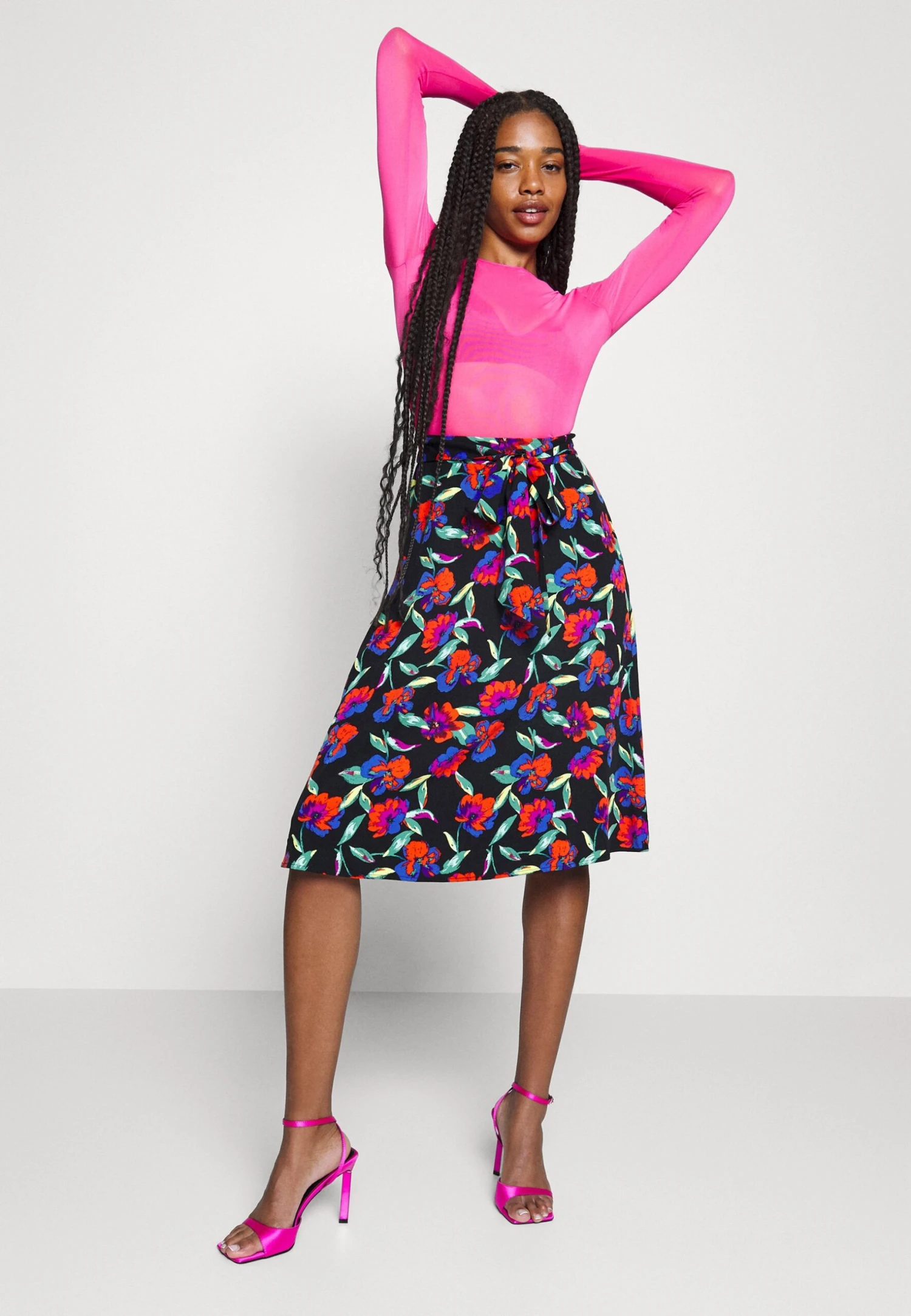 Even&Odd Midi Skirt With Shell Fabric - Jupe Trapèze - Multicoloured 6 Even&Odd Midi Skirt With Shell Fabric - Jupe Trapèze - Multicoloured – Image 4