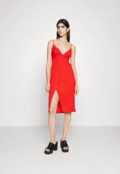 Even&Odd Eo-Ss23-C144-Sj / Strappy V Neck Knot Front Waist Midi Dress / 302 - Red - Robe De Jour - Red 14 Even&Odd Eo-Ss23-C144-Sj / Strappy V Neck Knot Front Waist Midi Dress / 302 - Red - Robe De Jour - Red -Even-Odd Magasin e2c3f7533e904decb0aa2533c5b35e7a