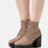 Bottines À Lacets - Taupe -Even-Odd Magasin e9d27e366ca04befbb0dee72c1a7b8c1