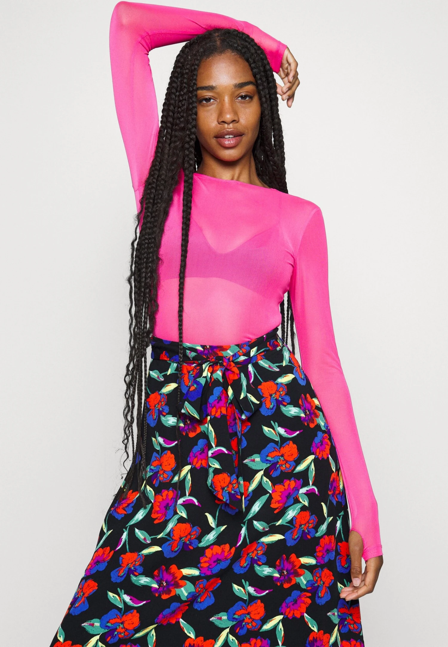 Even&Odd Midi Skirt With Shell Fabric - Jupe Trapèze - Multicoloured 7 Even&Odd Midi Skirt With Shell Fabric - Jupe Trapèze - Multicoloured – Image 5