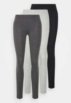 Even&Odd 3 Pack - Legging - Black /Mottled Dark Grey/Mottled Light Grey