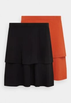 Even&Odd Jupe Trapèze - Black/Brown -Even-Odd Magasin edd16cd5c94b4897a97efd5a768fd22c