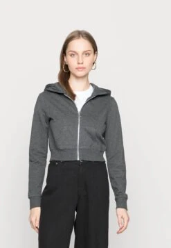 Even&Odd Sweat Zippé - Mottled Dark Grey