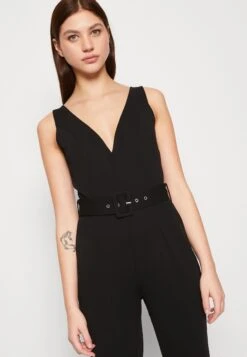 Even&Odd Going Out Low V Neck Flared Leg Belted - Combinaison - Black -Even-Odd Magasin f8427b06240c49ccaa2166959d756338